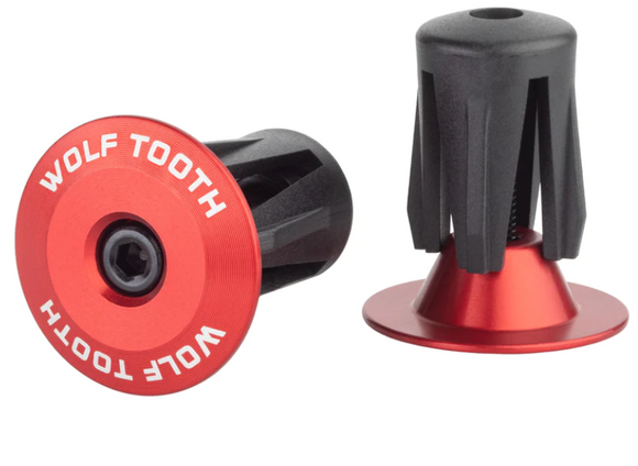 Wolf Tooth Alloy Bar End Plugs - Red