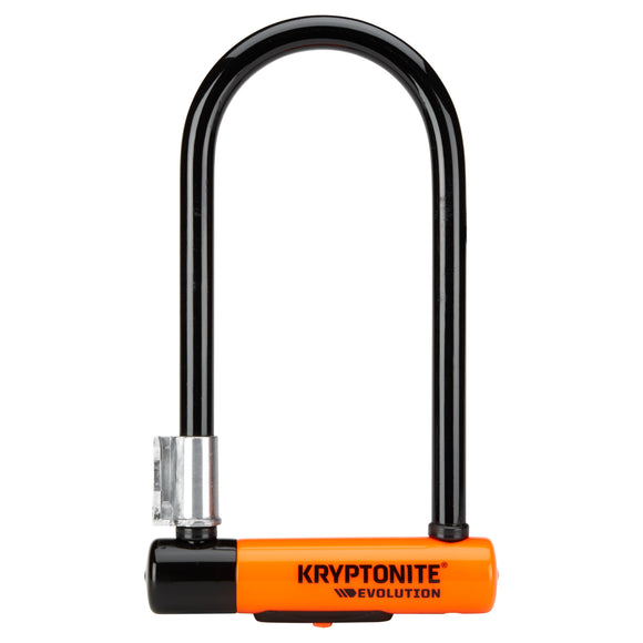 Kryptonite, Evolution STD (DD), U-Lock, Key, 101x229mm, 4''X9'', Thickness in mm: 14mm, Orange