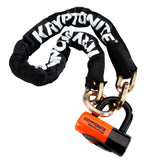 Kryptonite, New York Cinch Ring Chain 1213 & EV Disc, Chain Lock, Key, 12mm, 130cm, 4.3', Black