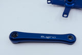 sugino 75 track crank set blue 165mm 144bcd