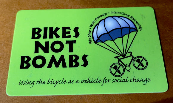 Bikes Not Bombs Gift Card