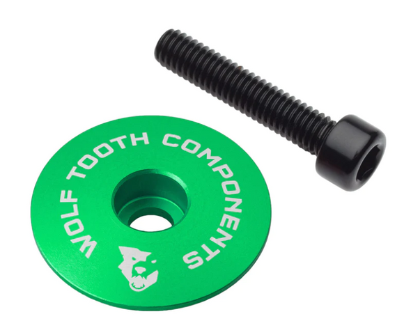Wolf Tooth Ultralight Stem Cap and Bolt - Green