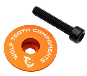 Wolf Tooth Ultralight Stem Cap and Bolt - Orange