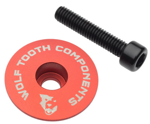 Wolf Tooth Ultralight Stem Cap and Bolt - Red