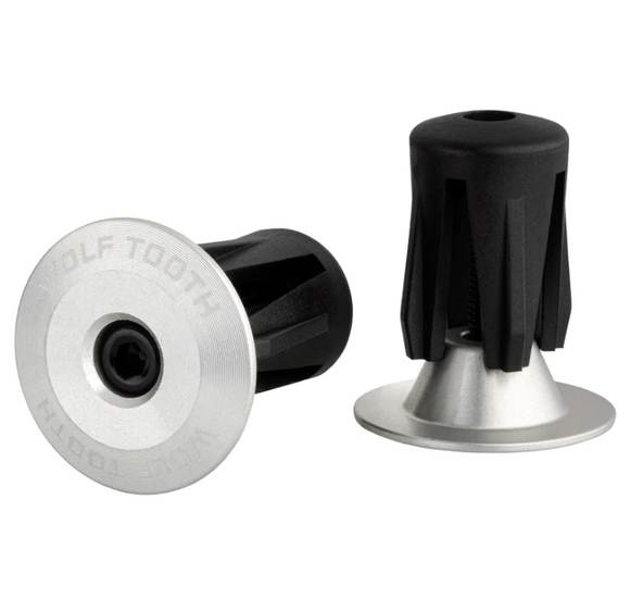 Wolf Tooth Alloy Bar End Plugs - Silver