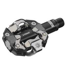 LOOK X-TRACK Pedals - Dual Sided Clipless Chromoly 9/16 Dark Grey
